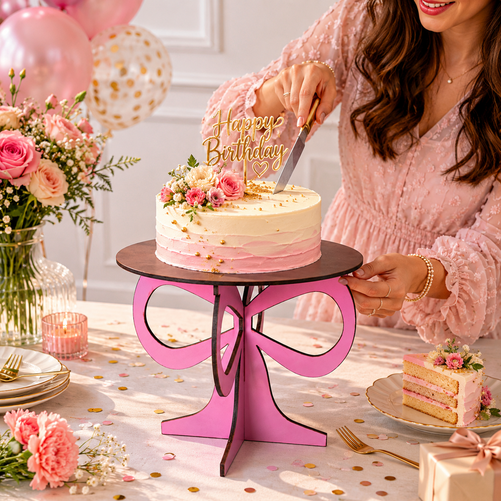 Bow Cake Stand – Reusable Flat-Pack Cake Display Stand (Copy)