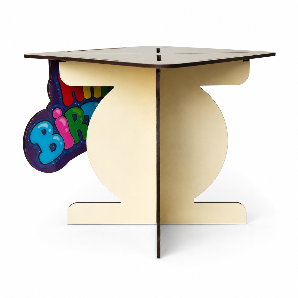 Happy Birthday Cake Stand – Reusable Flat-Pack Cake Display Stand
